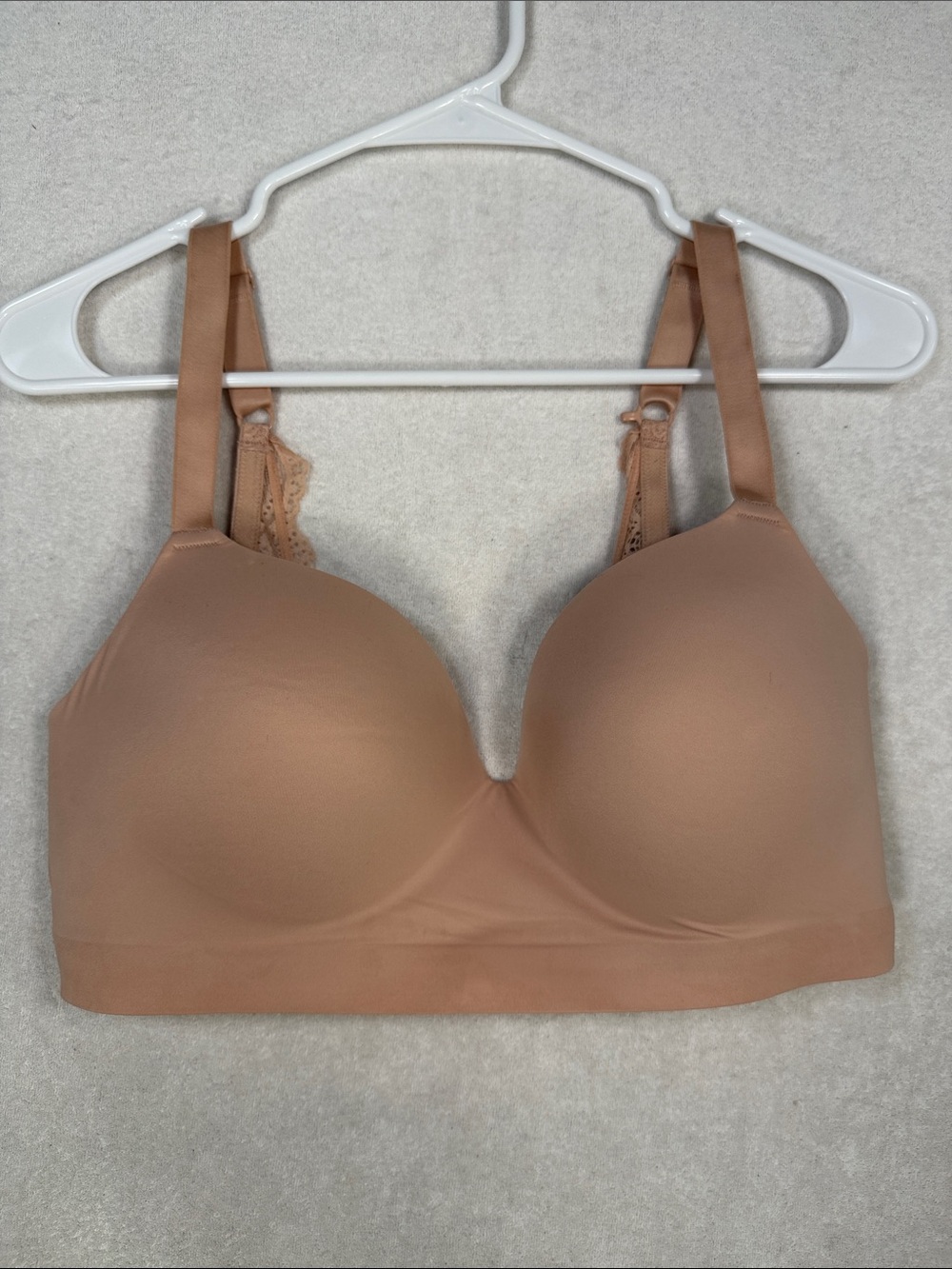 Soma Enbliss Luxe Wireless Bra with J-Hook and Lace Back, Color Hush